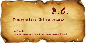 Modrovics Odisszeusz névjegykártya